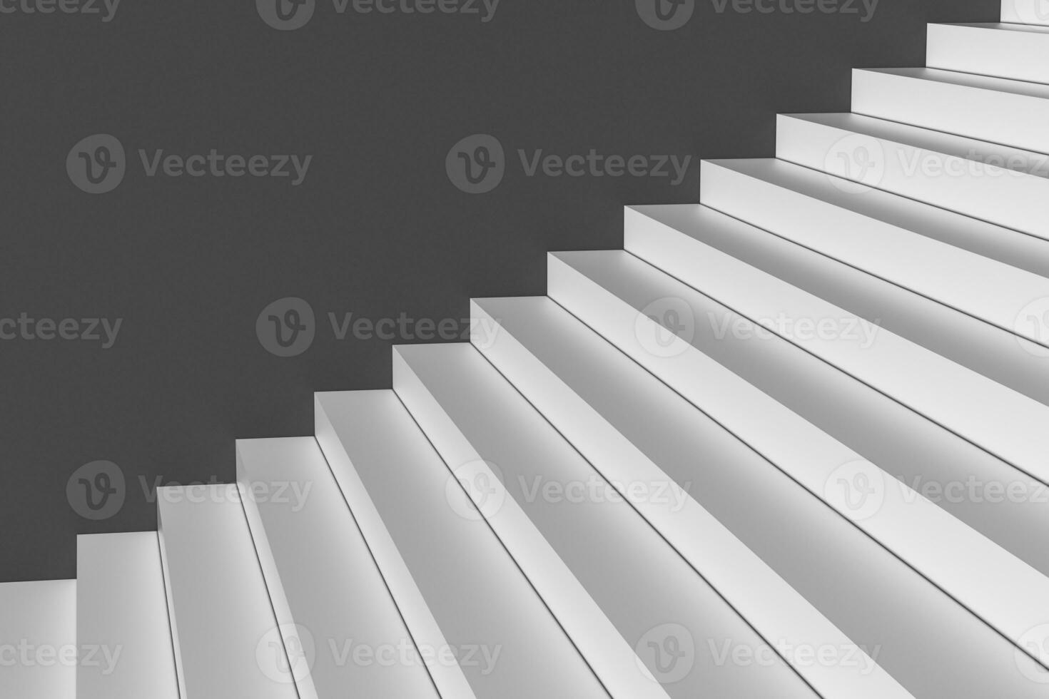 The stairway in the daylight with white background, 3d rendering. photo