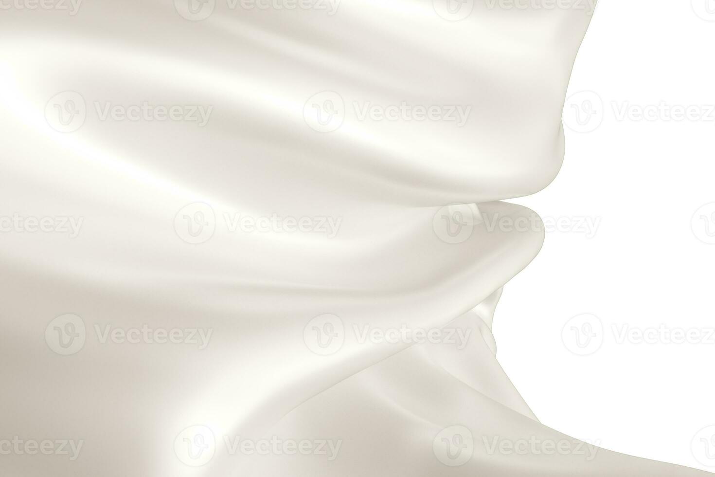 3d rendering, white flowing cloth background. photo