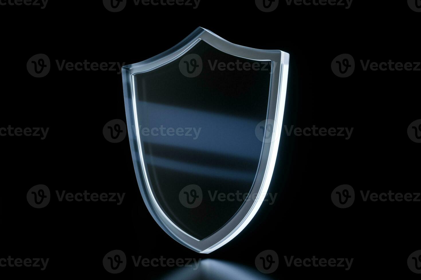 3d rendering, a defense shield with technological background photo