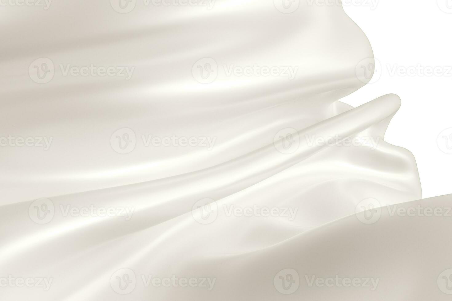 3d rendering, white flowing cloth background. photo