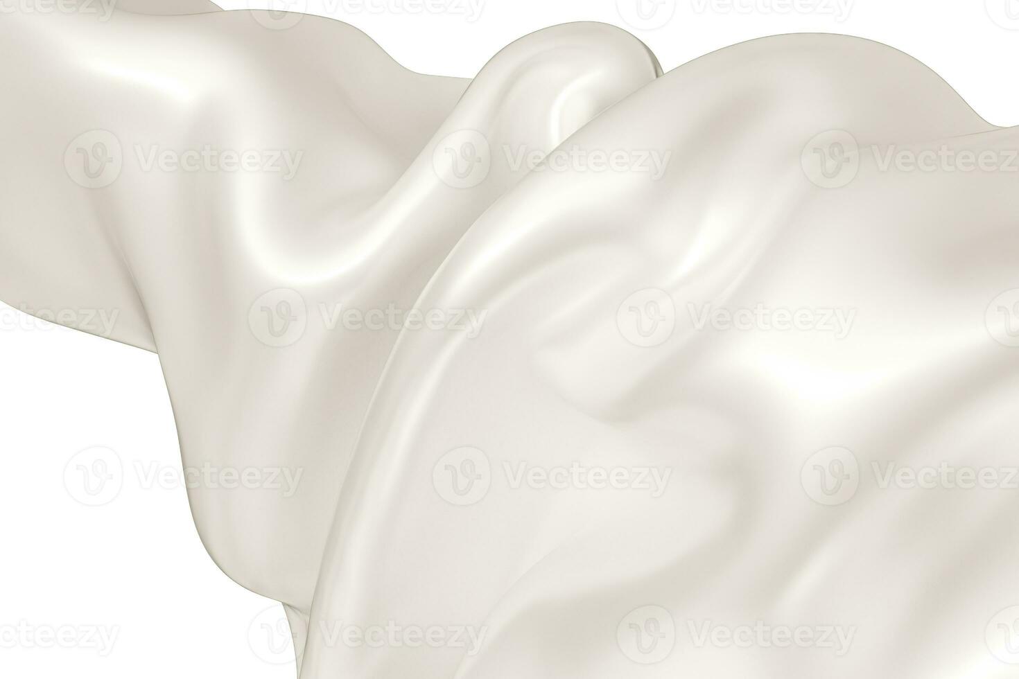 3d rendering, white flowing cloth background. photo