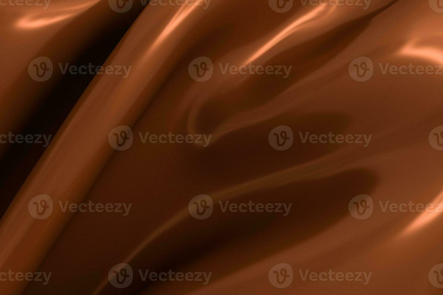 3d rendering, brown flowing cloth background. photo