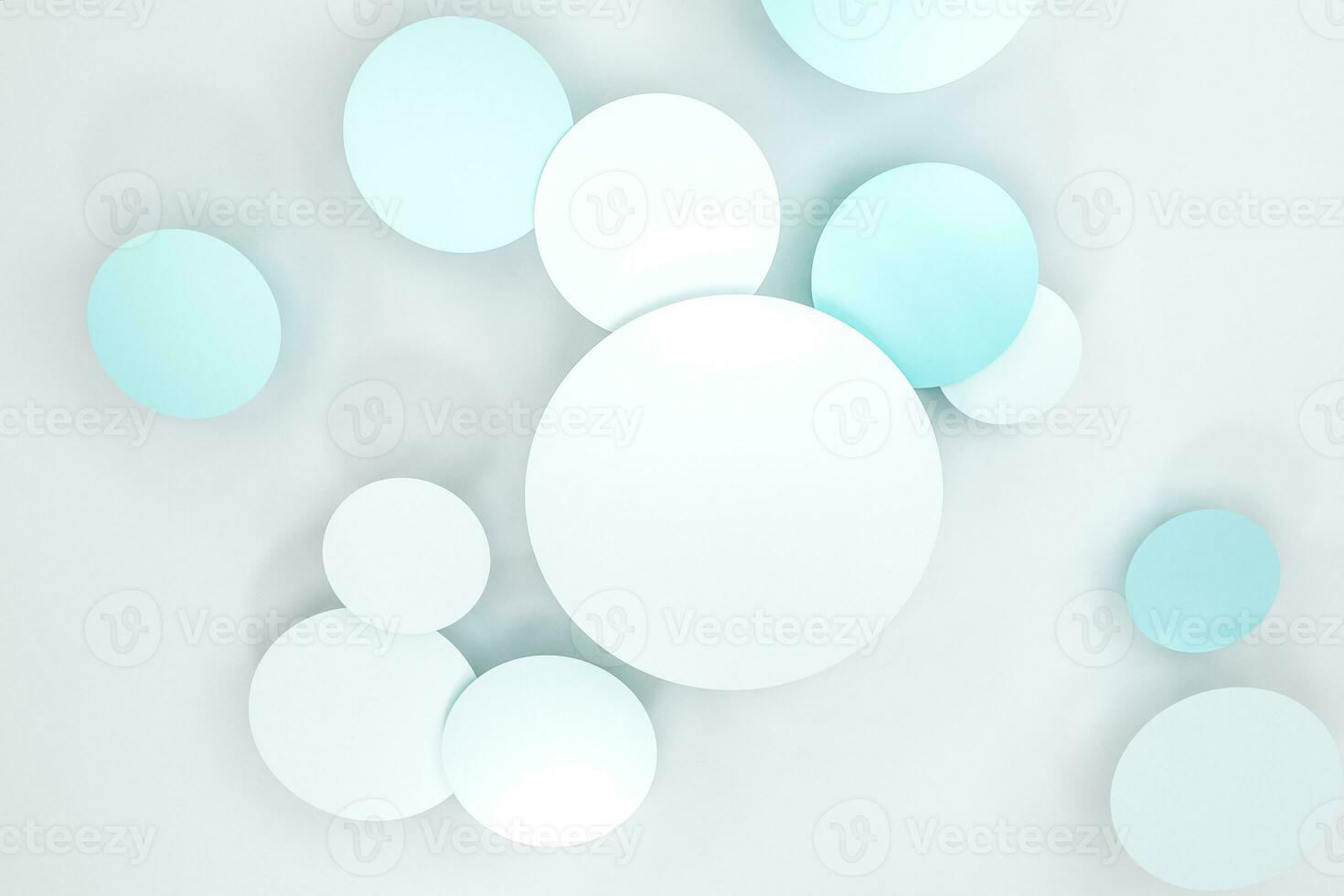 3d rendering, circle frame card template photo