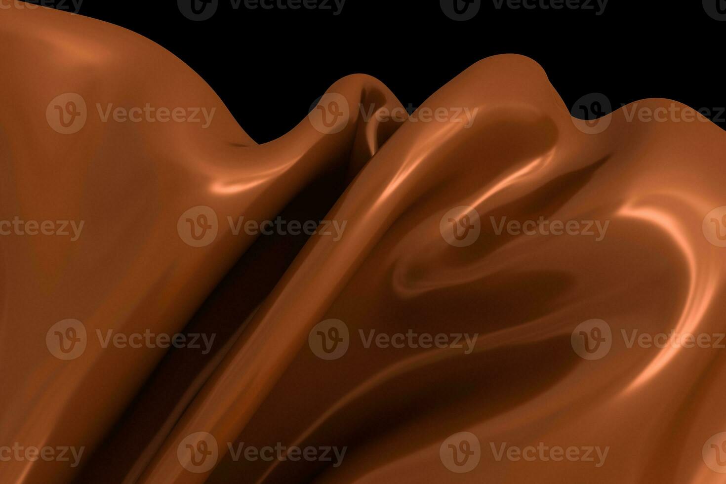 3d rendering, brown flowing cloth background. photo