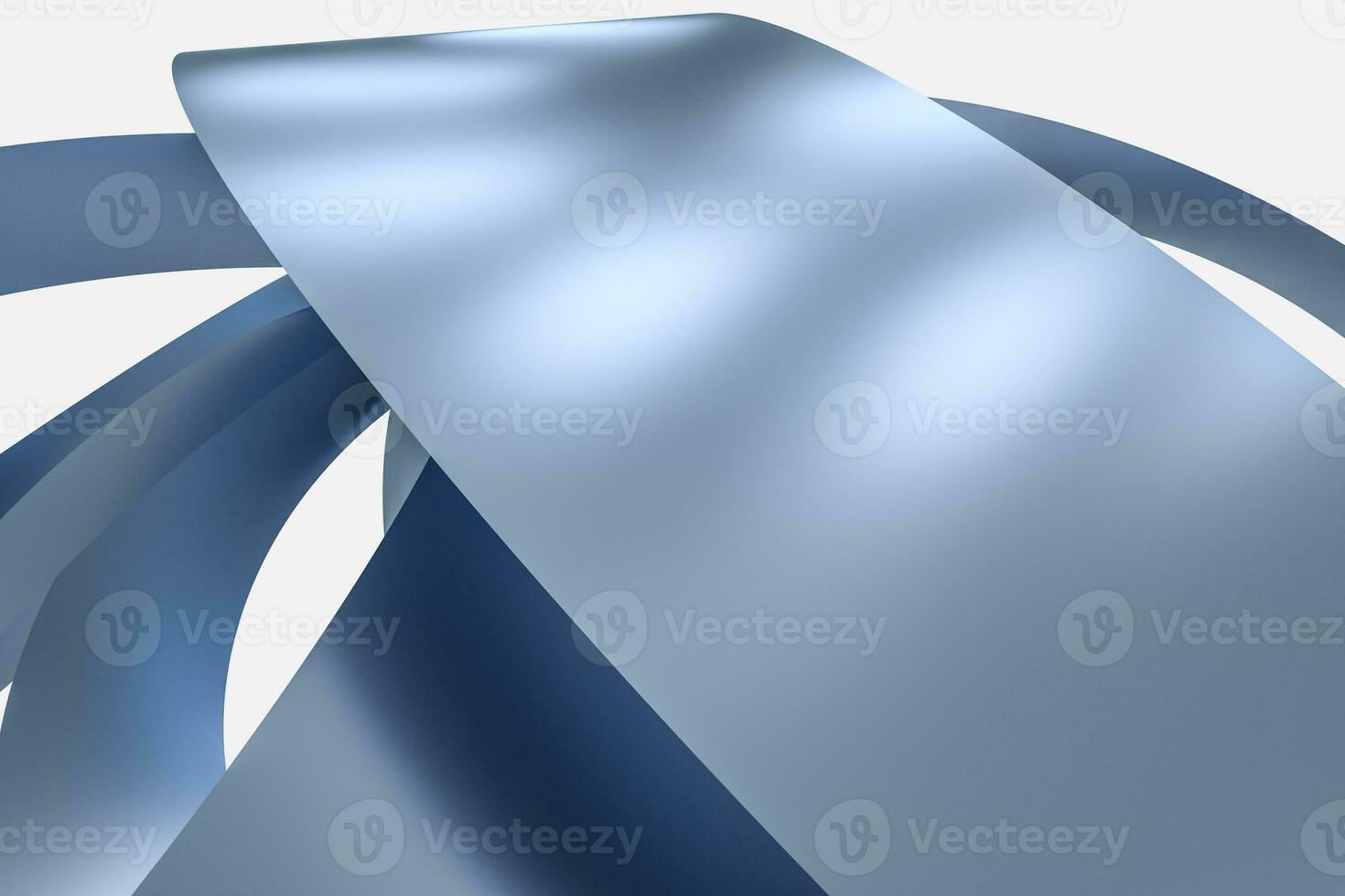 3d rendering, blue decorative flower, artistic background photo