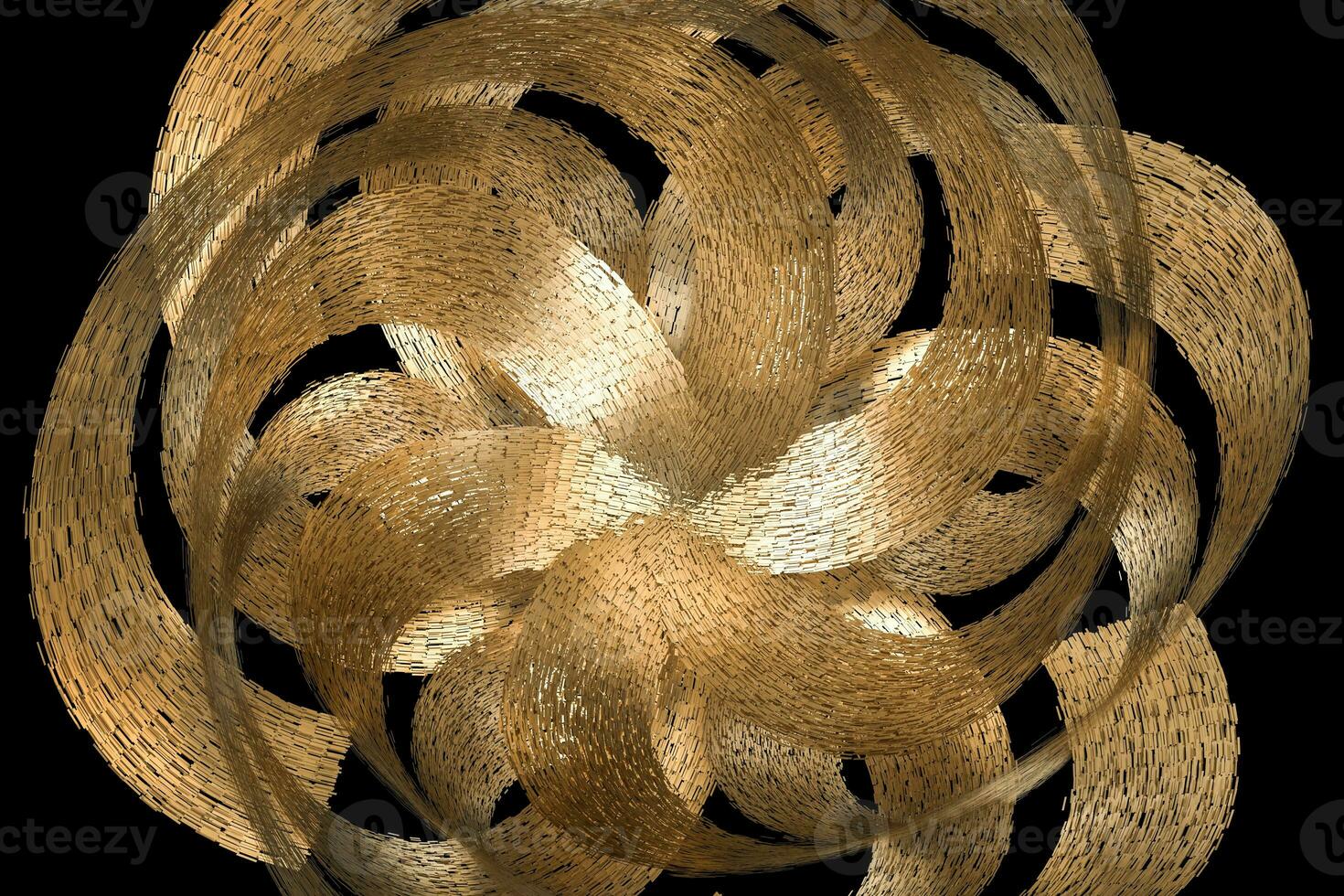 3d rendering, blue decorative flower, artistic background photo
