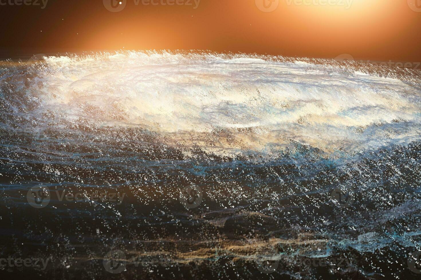 3d rendering, the magnificent spiral nebula. The universe background. photo