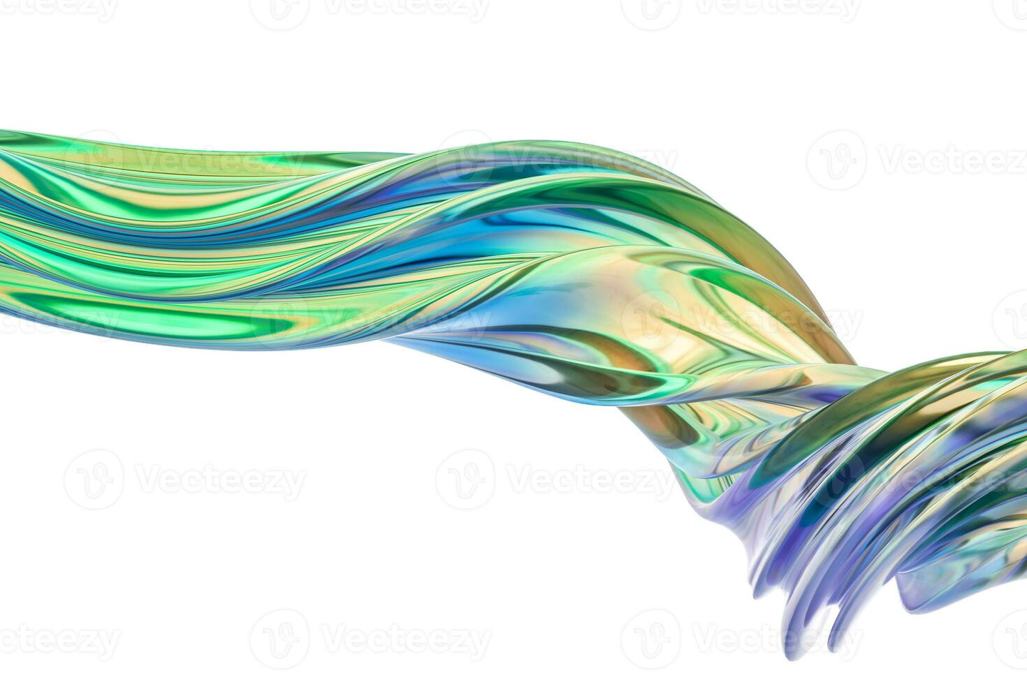 3d rendering, colorful transparent silk photo