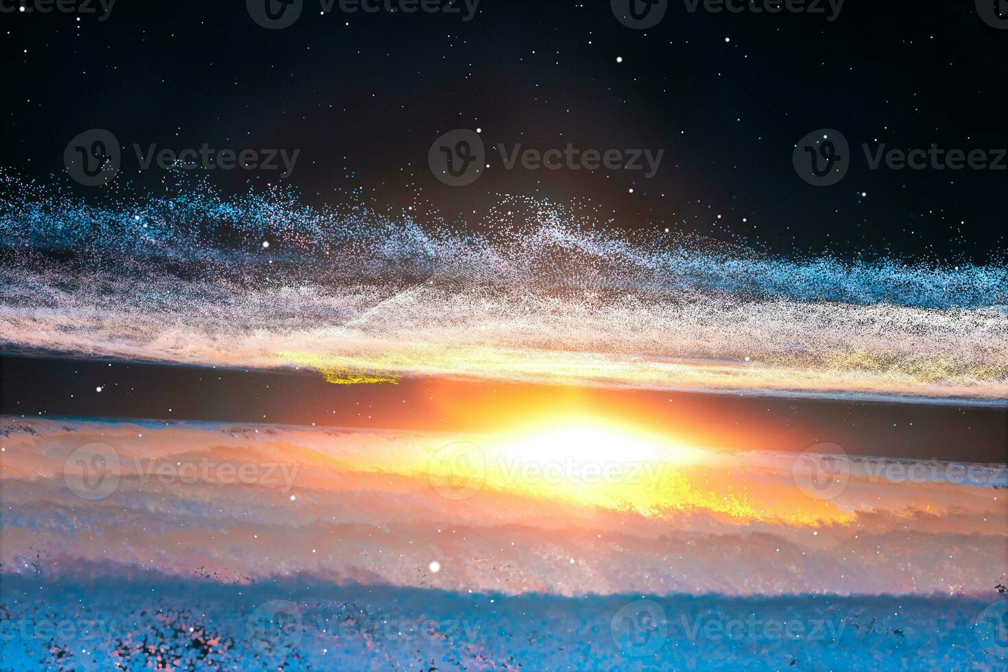 3d rendering, the magnificent spiral nebula. The universe background. photo