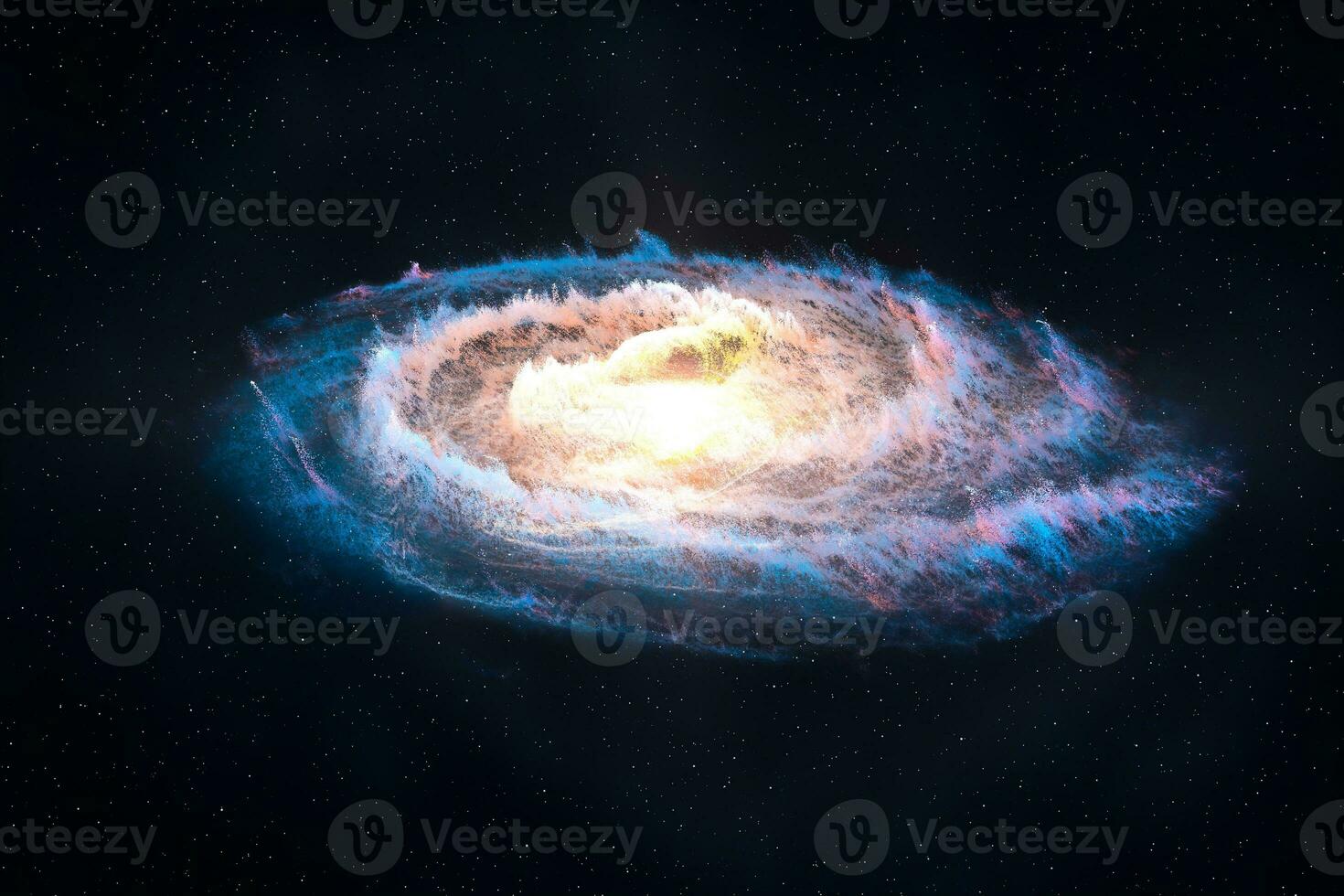 3d rendering, the magnificent spiral nebula. The universe background. photo