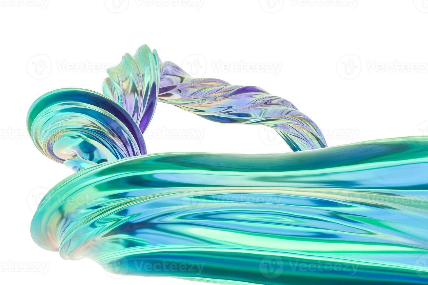 3d rendering, colorful transparent silk photo