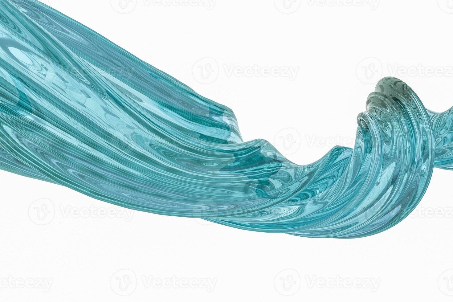 3d rendering, colorful transparent silk photo