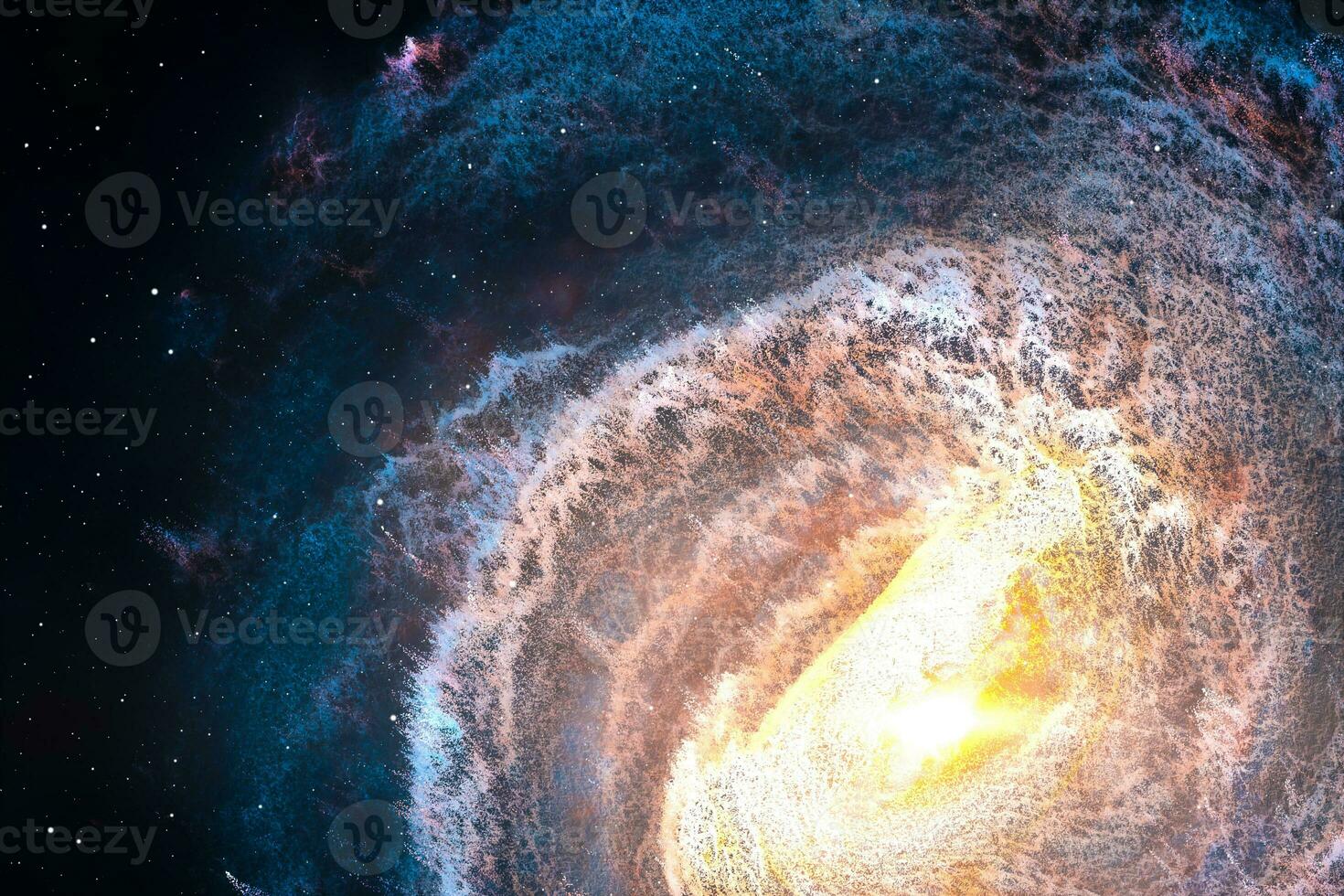 3d representación, el magnífico espiral nebulosa. el universo antecedentes. foto