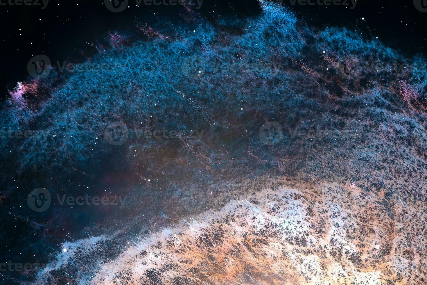 3d rendering, the magnificent spiral nebula. The universe background. photo