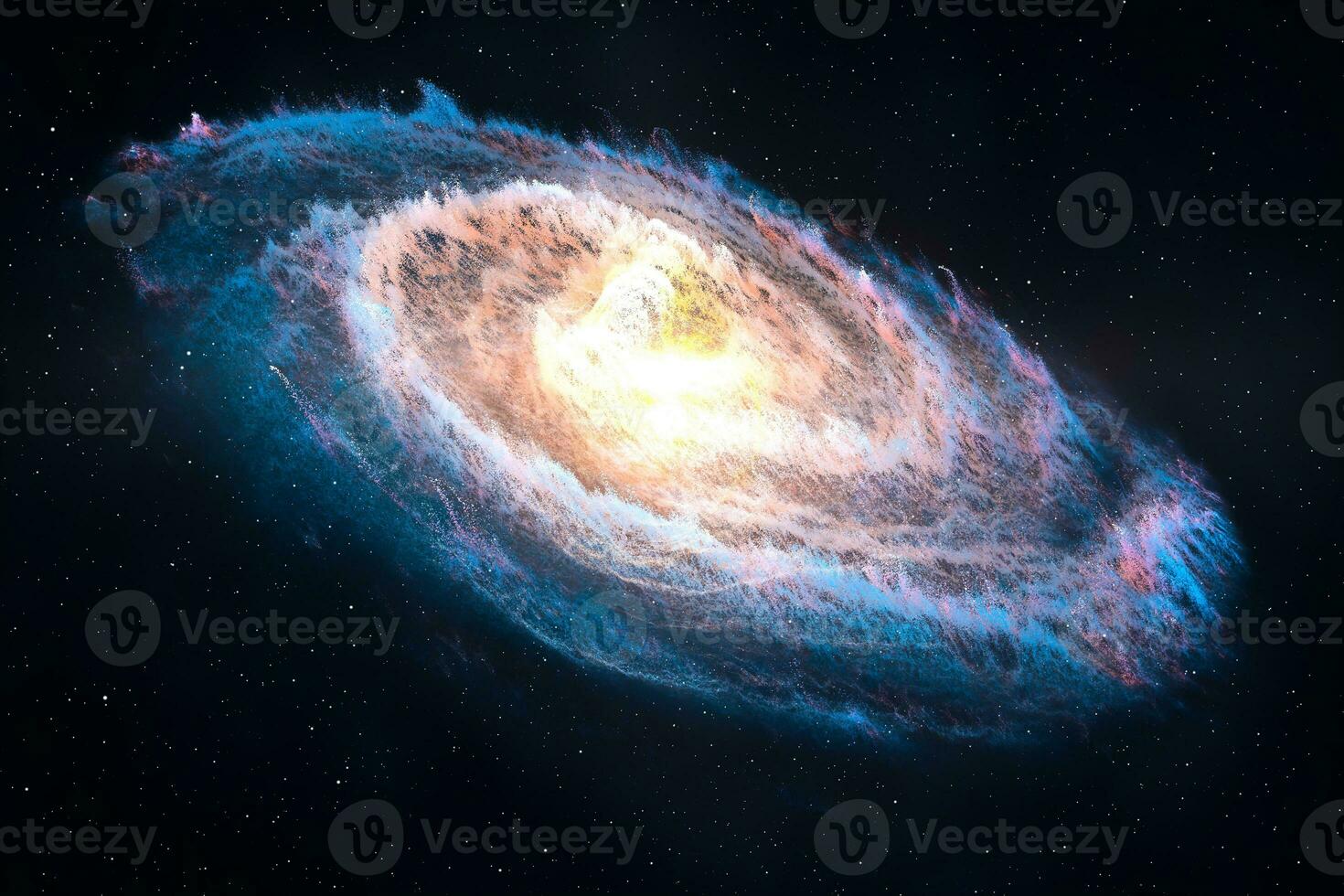 3d rendering, the magnificent spiral nebula. The universe background. photo