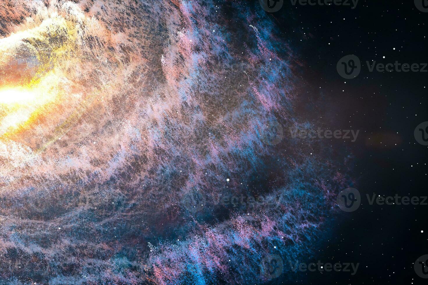 3d rendering, the magnificent spiral nebula. The universe background. photo