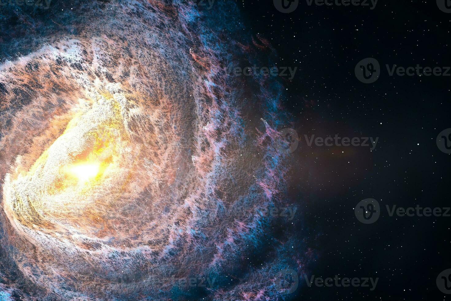 3d rendering, the magnificent spiral nebula. The universe background. photo