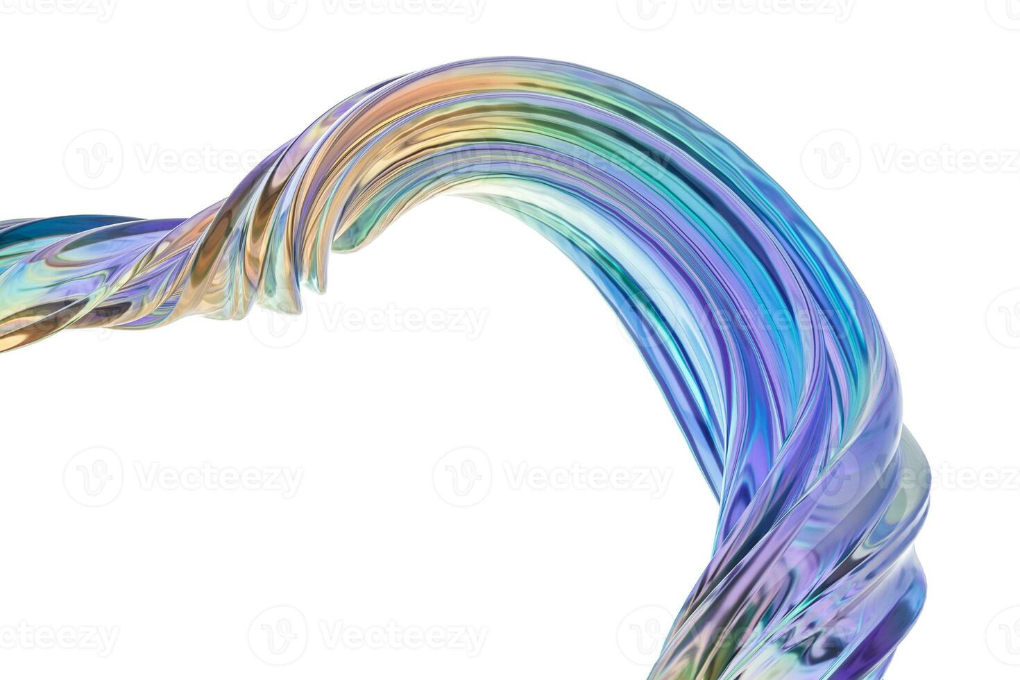 3d rendering, colorful transparent silk photo