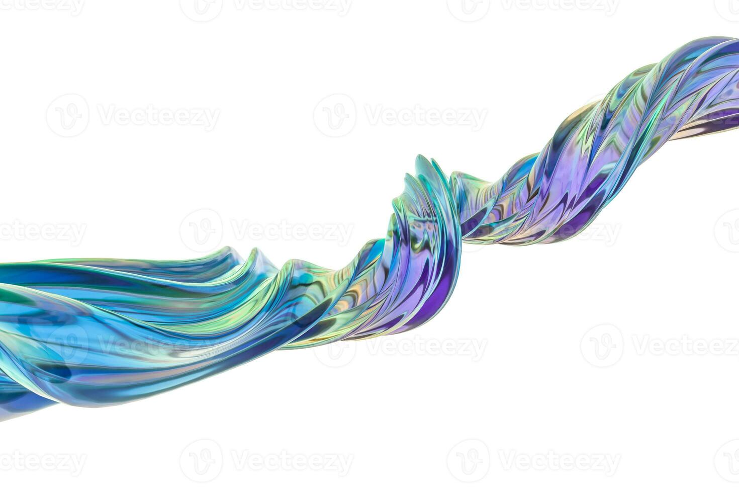 3d rendering, colorful transparent silk photo