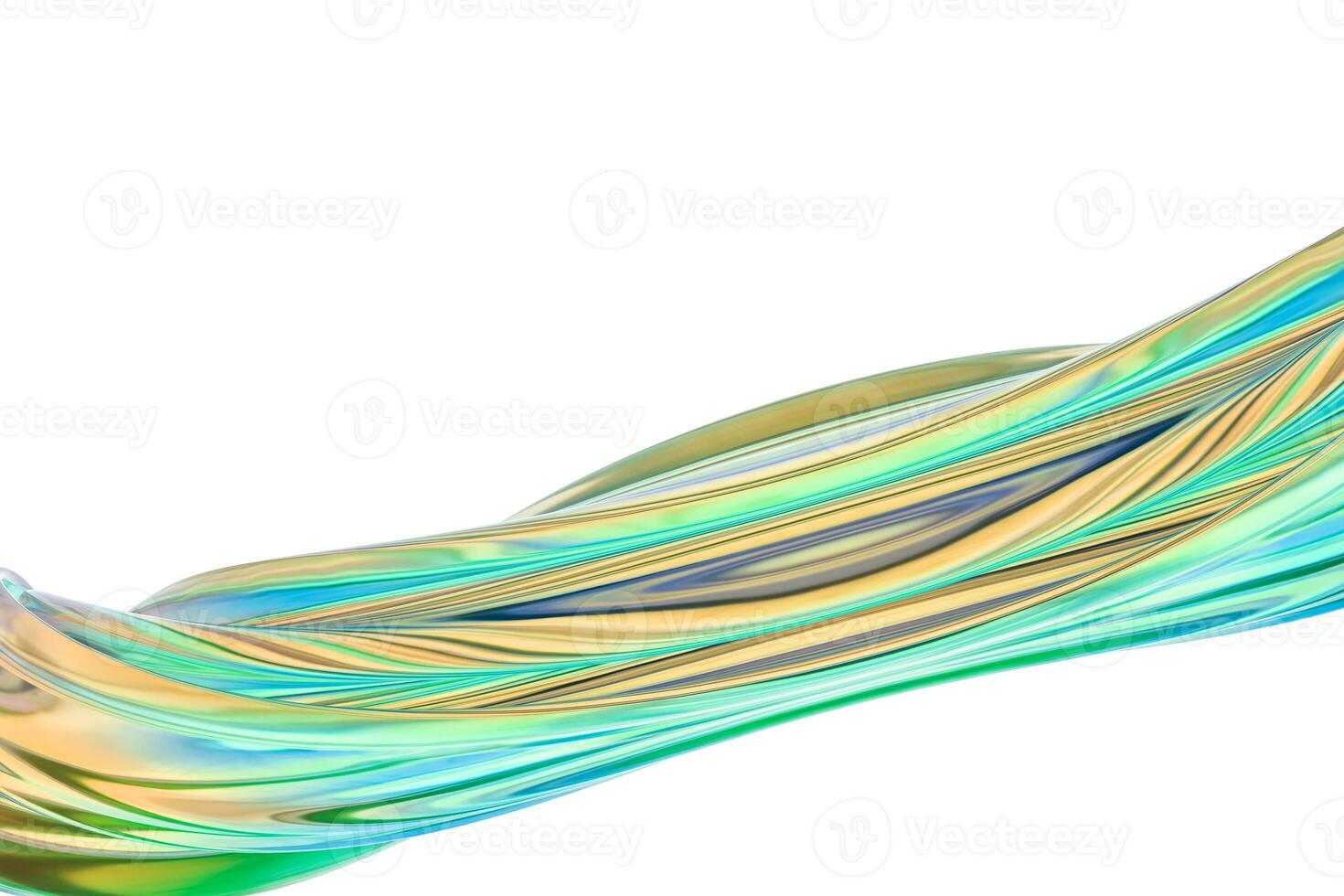 3d rendering, colorful transparent silk photo
