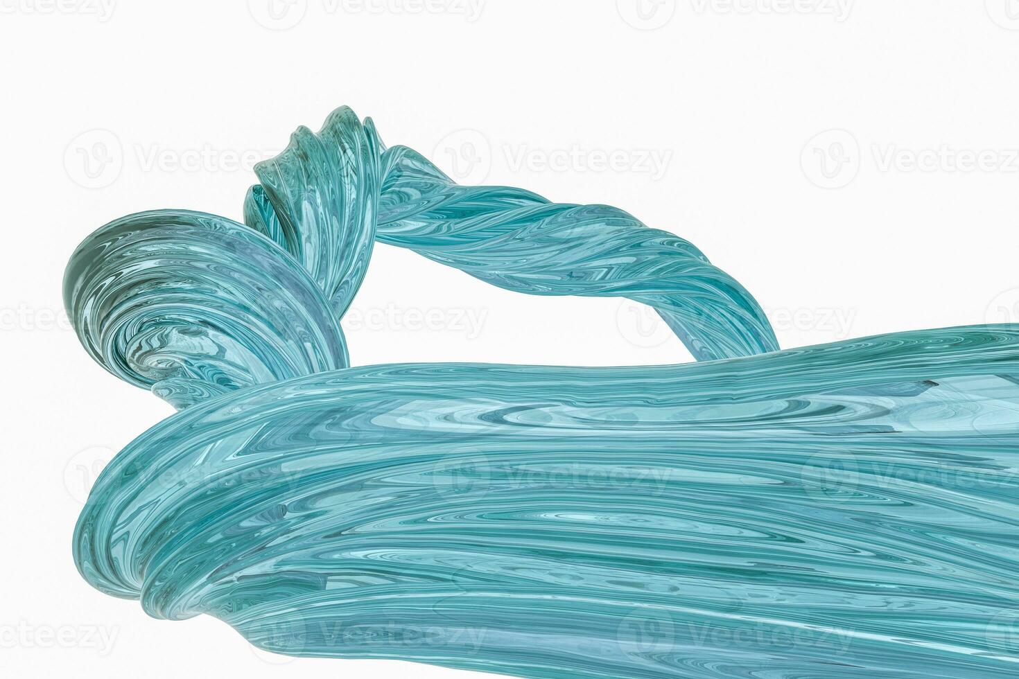 3d rendering, colorful transparent silk photo