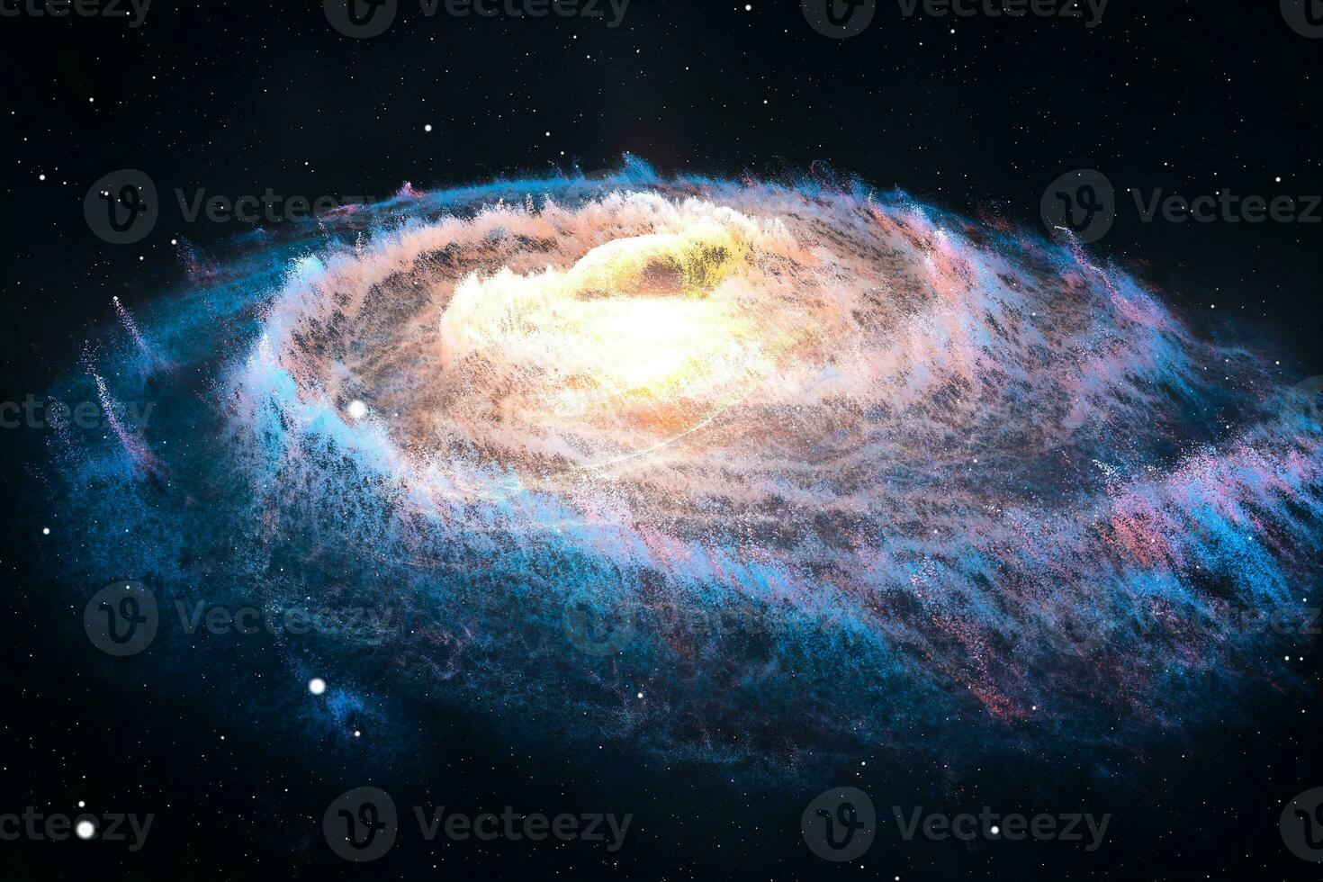 3d rendering, the magnificent spiral nebula. The universe background. photo