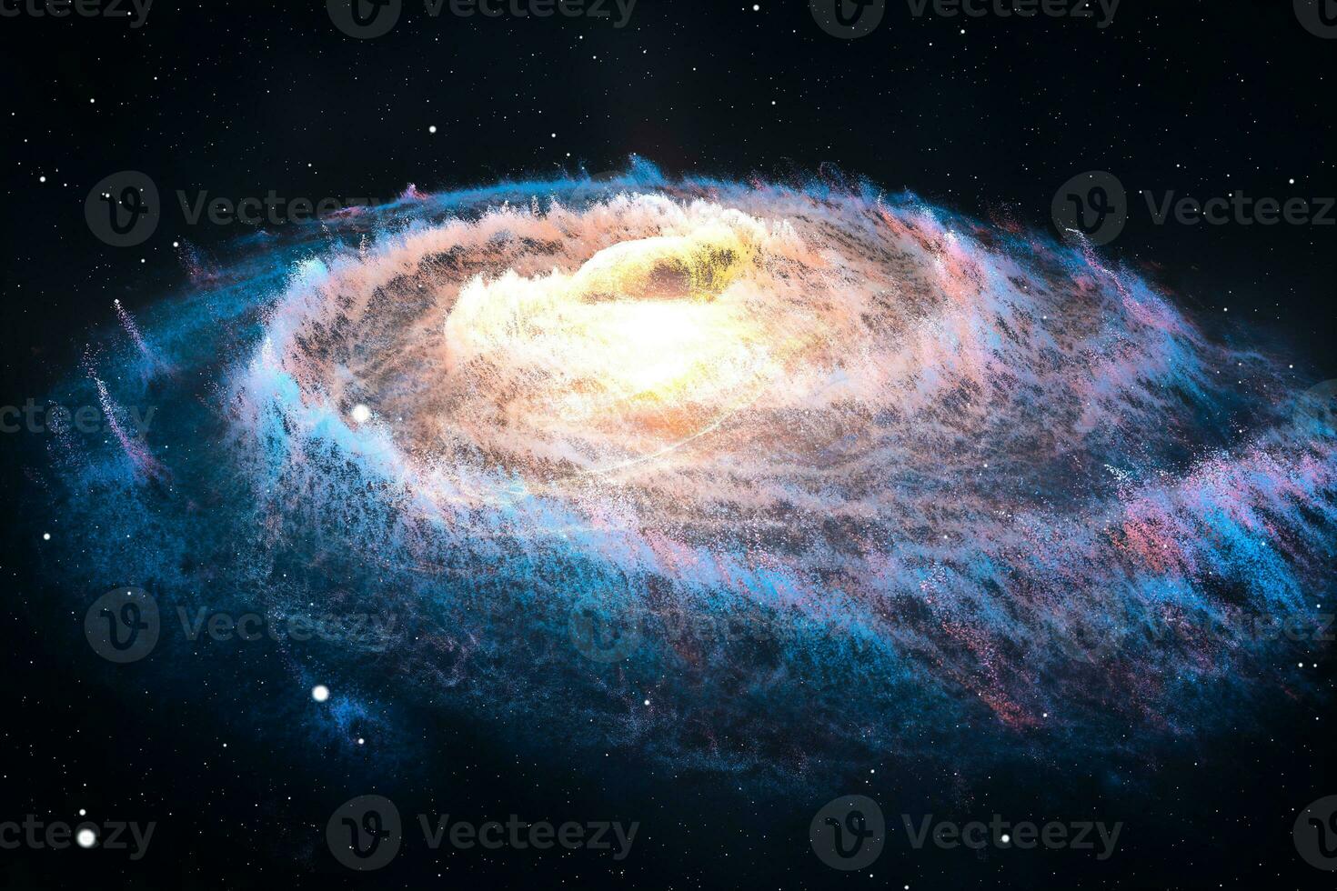 3d representación, el magnífico espiral nebulosa. el universo antecedentes. foto