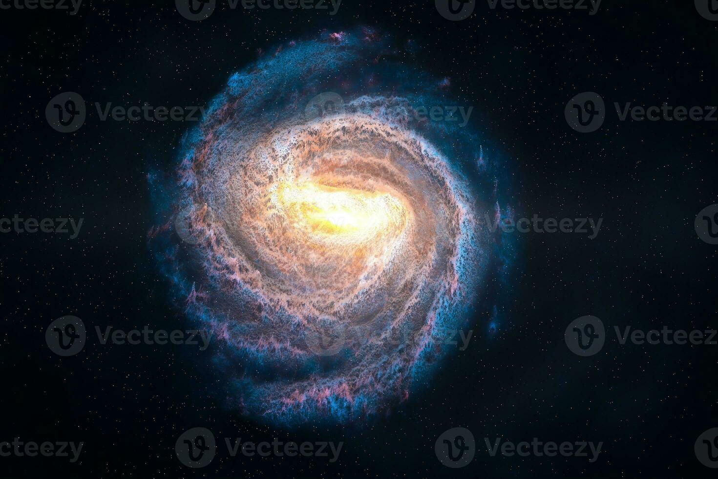 3d rendering, the magnificent spiral nebula. The universe background. photo