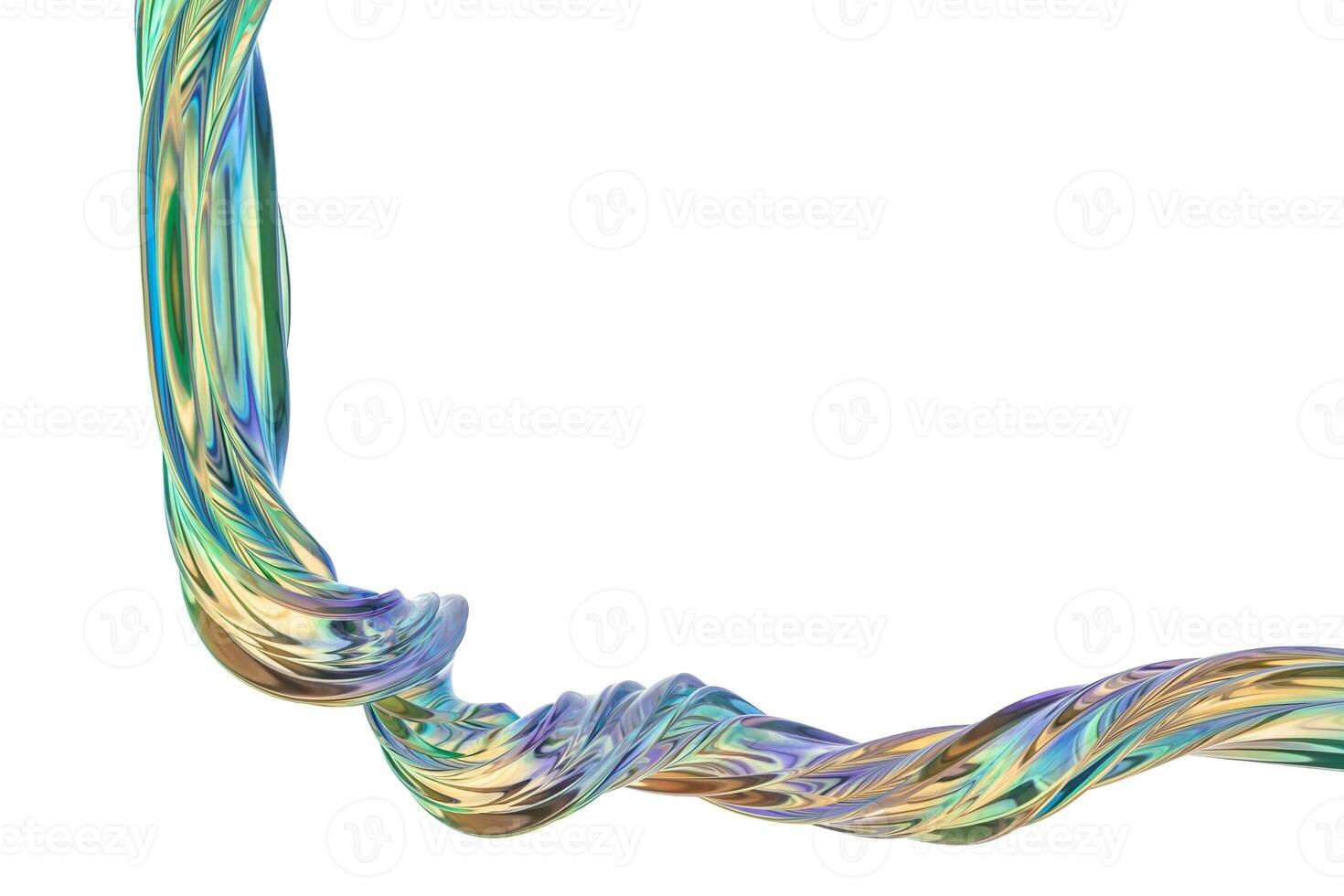 3d rendering, colorful transparent silk photo