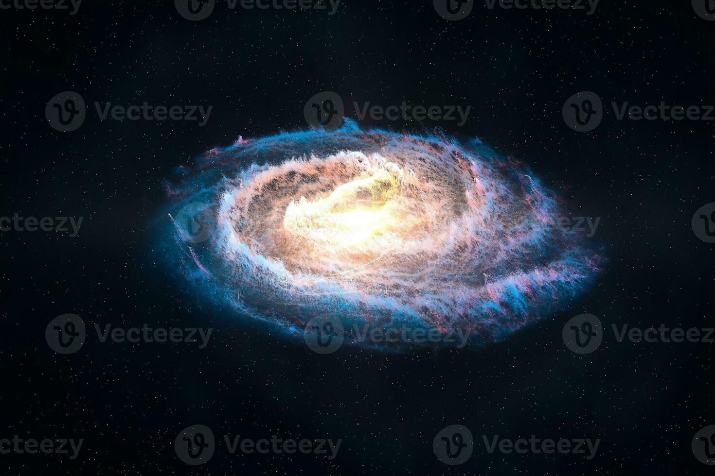 3d rendering, the magnificent spiral nebula. The universe background. photo