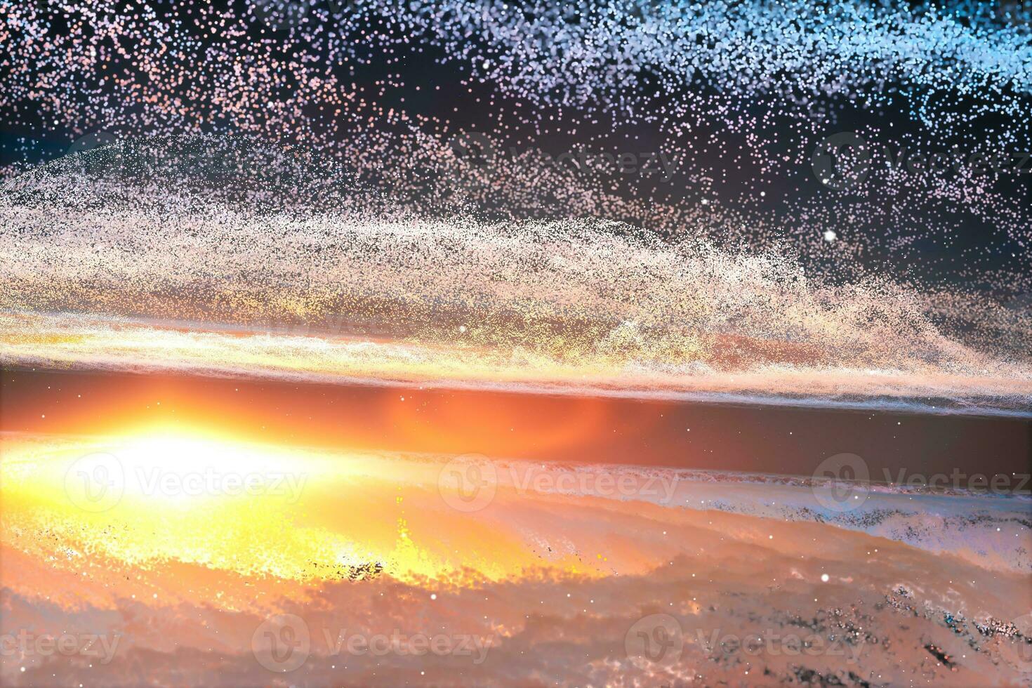 3d rendering, the magnificent spiral nebula. The universe background. photo