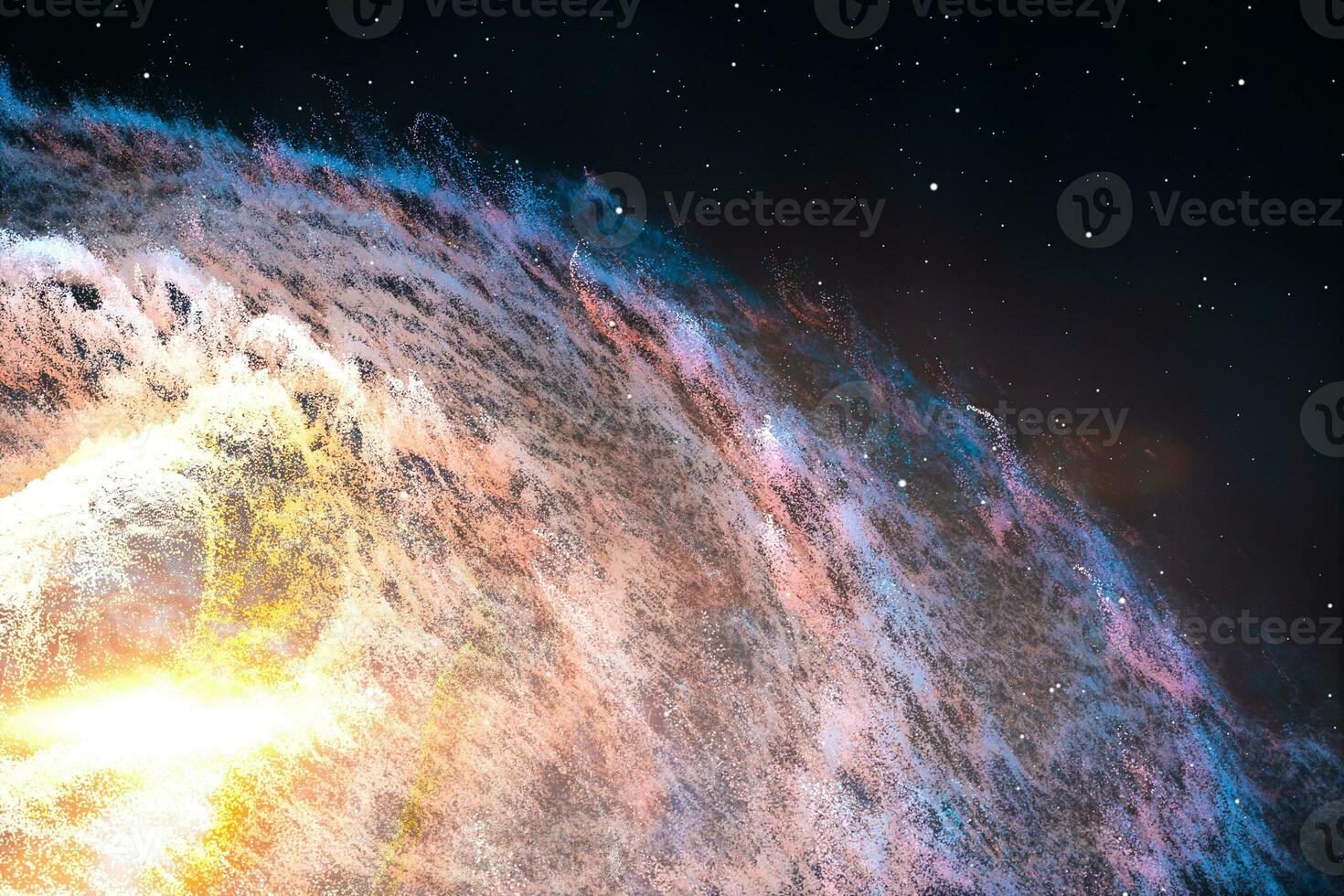 3d rendering, the magnificent spiral nebula. The universe background. photo