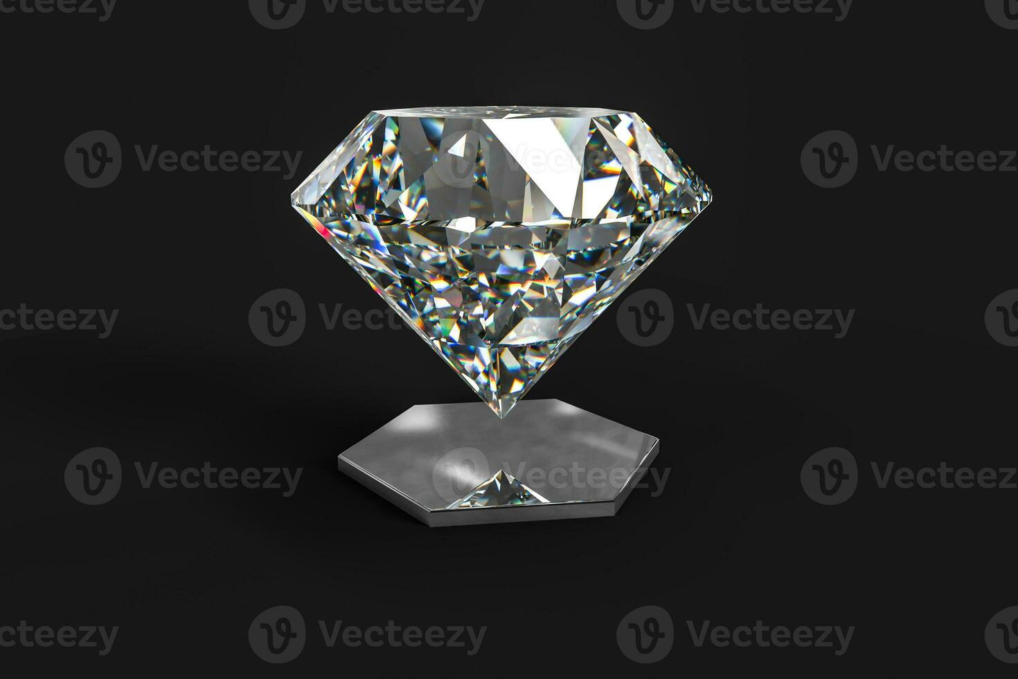 luxury diamond gem, 3d rendering photo