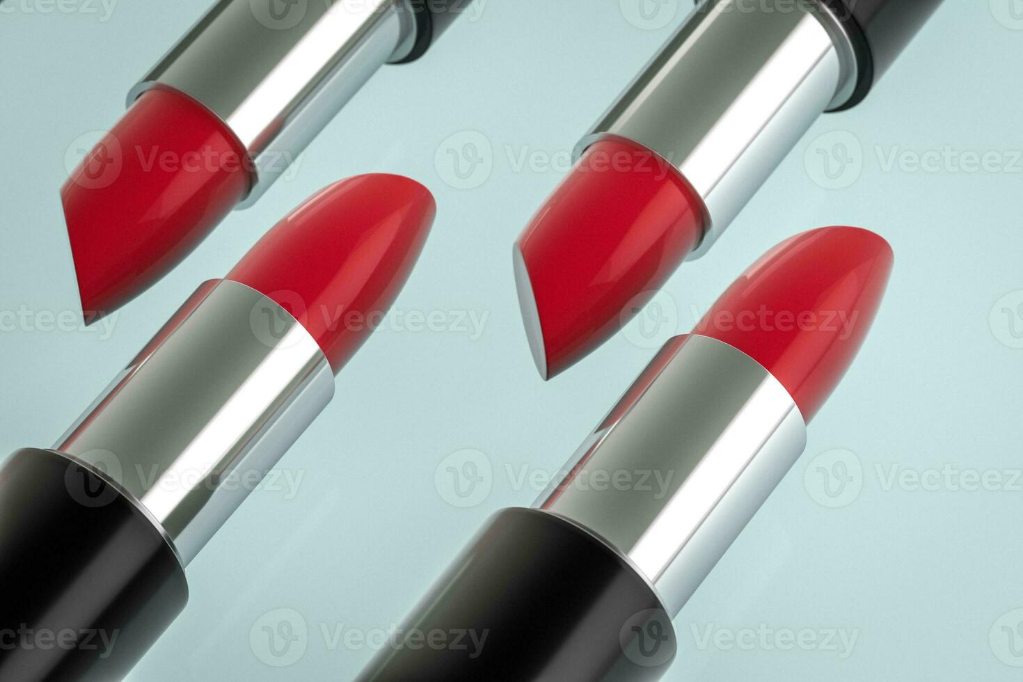 Lipstick with light color background, product photography, 3d rendering. photo