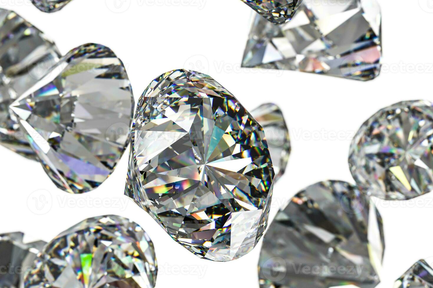 luxury diamond gem, 3d rendering photo