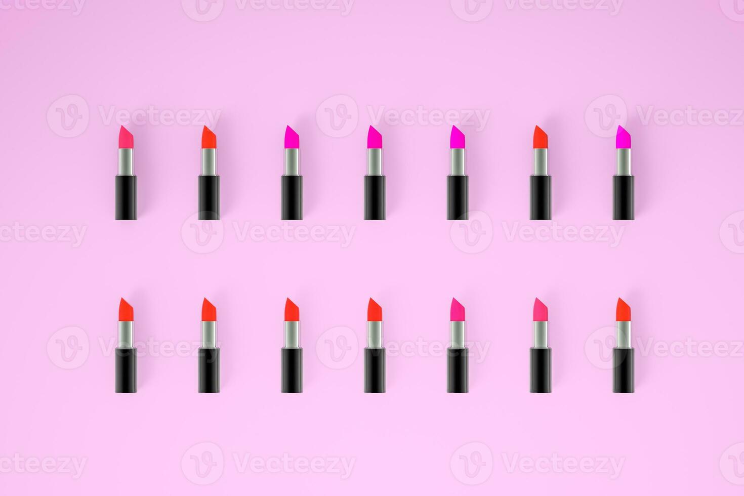 Lipstick with light color background, product photography, 3d rendering. photo