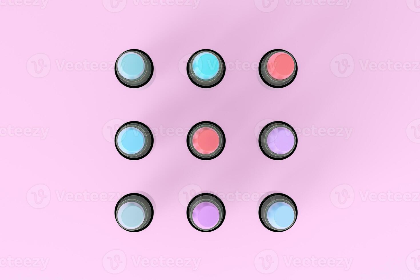 Lipstick with light color background, product photography, 3d rendering. photo