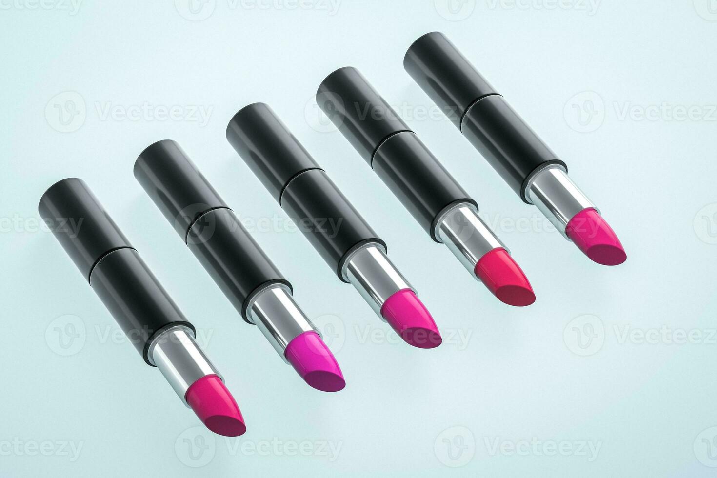 Lipstick with light color background, product photography, 3d rendering. photo