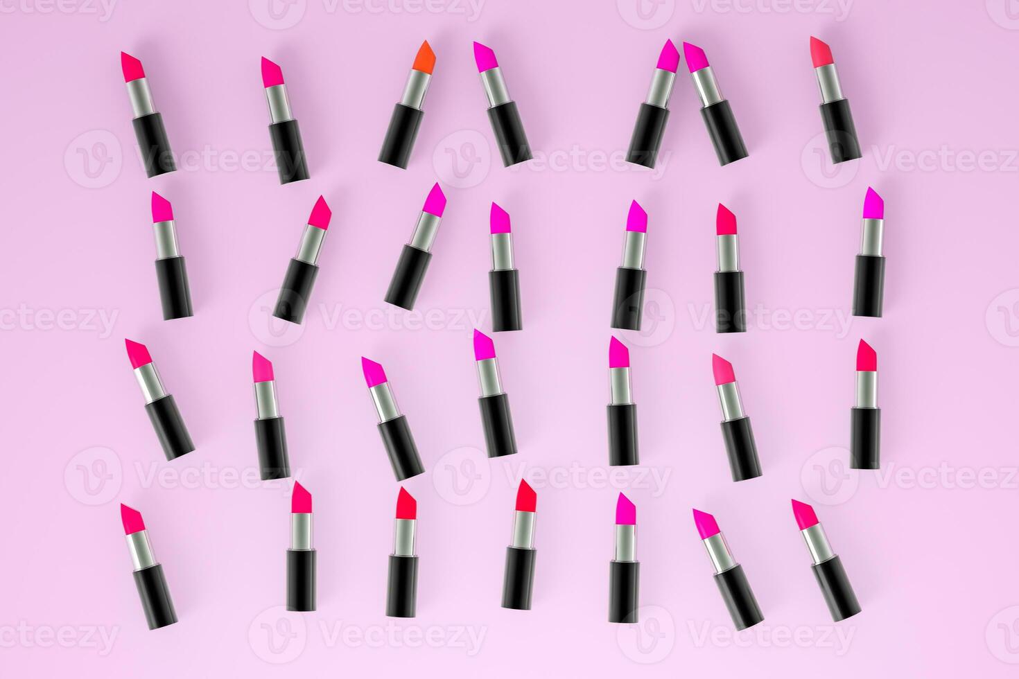 Lipstick with light color background, product photography, 3d rendering. photo