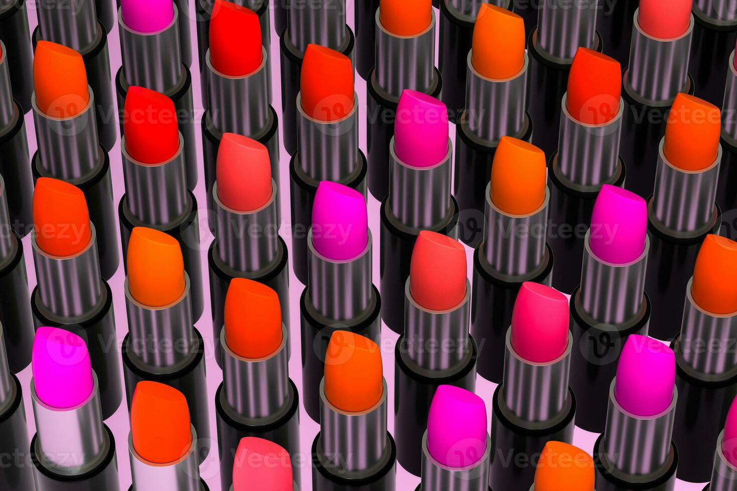 Lipstick with light color background, product photography, 3d rendering. photo