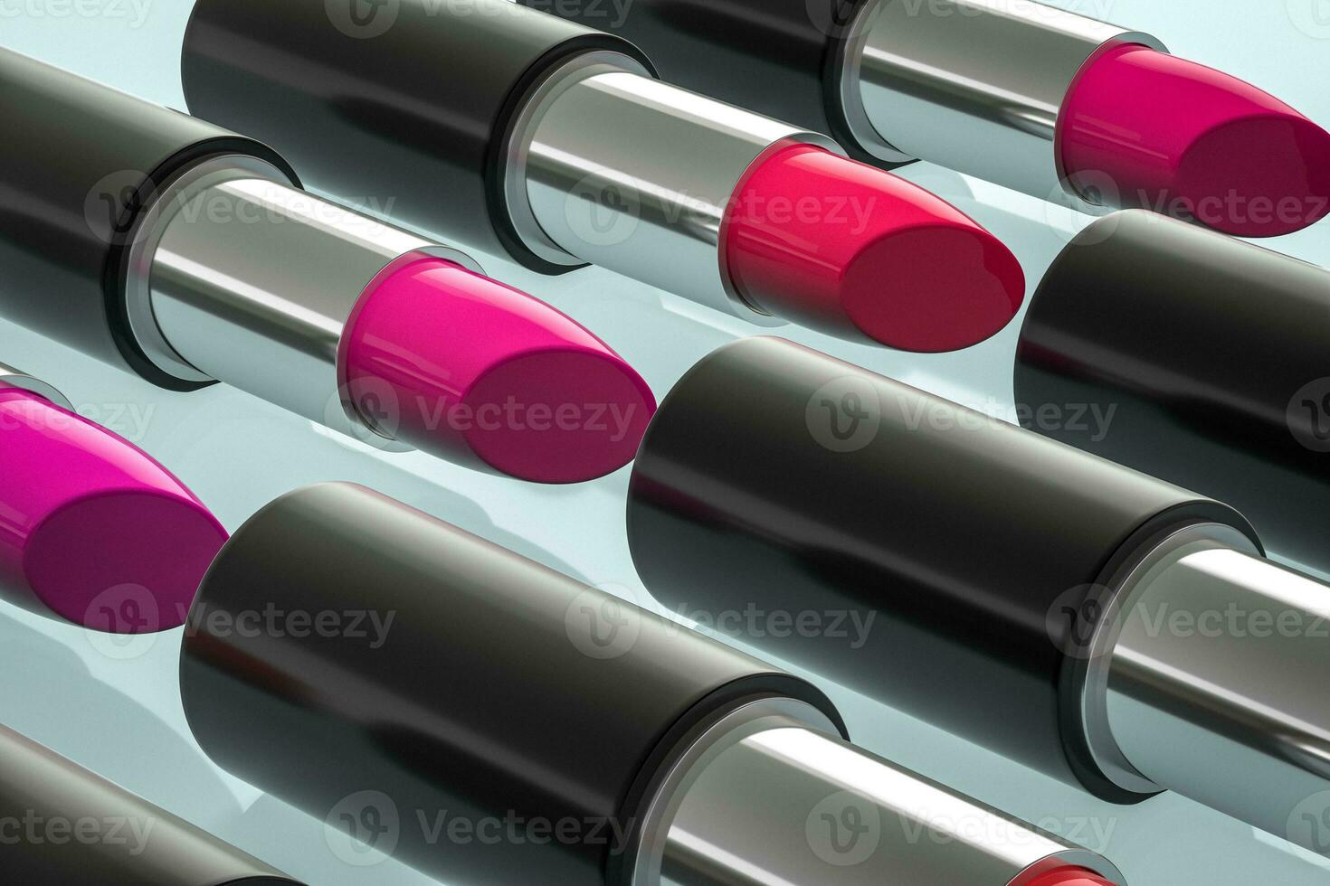 Lipstick with light color background, product photography, 3d rendering. photo