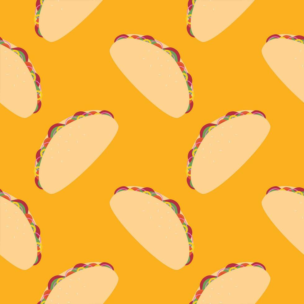 sandwich seamless pattern vector illustration.