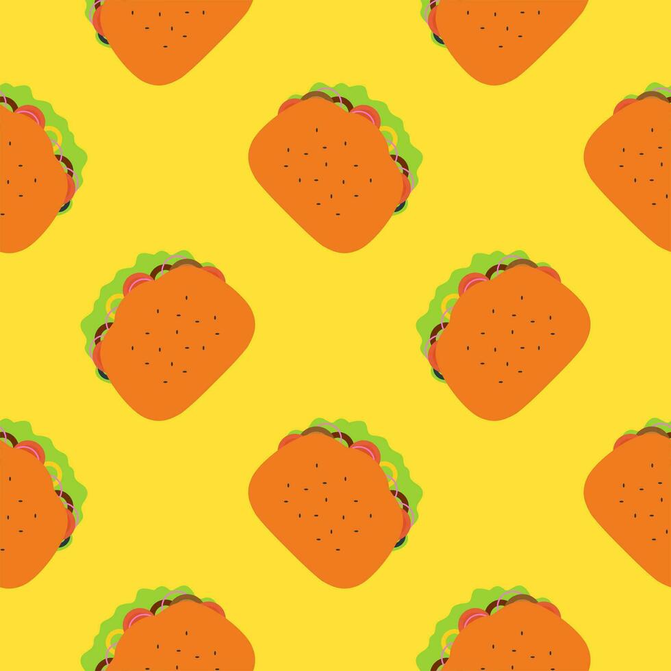 sandwich seamless pattern vector illustration