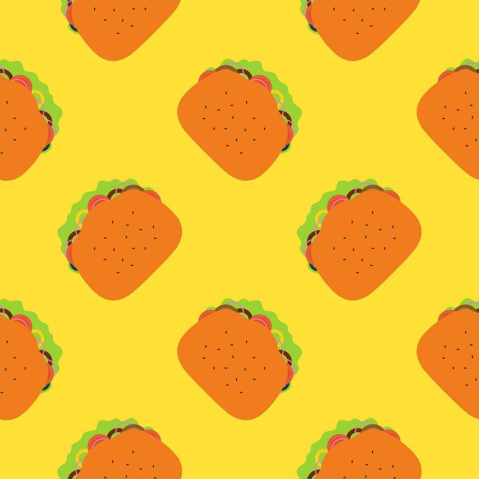 sandwich seamless pattern vector illustration