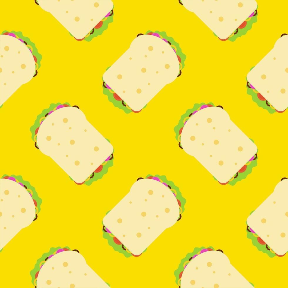 sandwich seamless pattern vector illustration