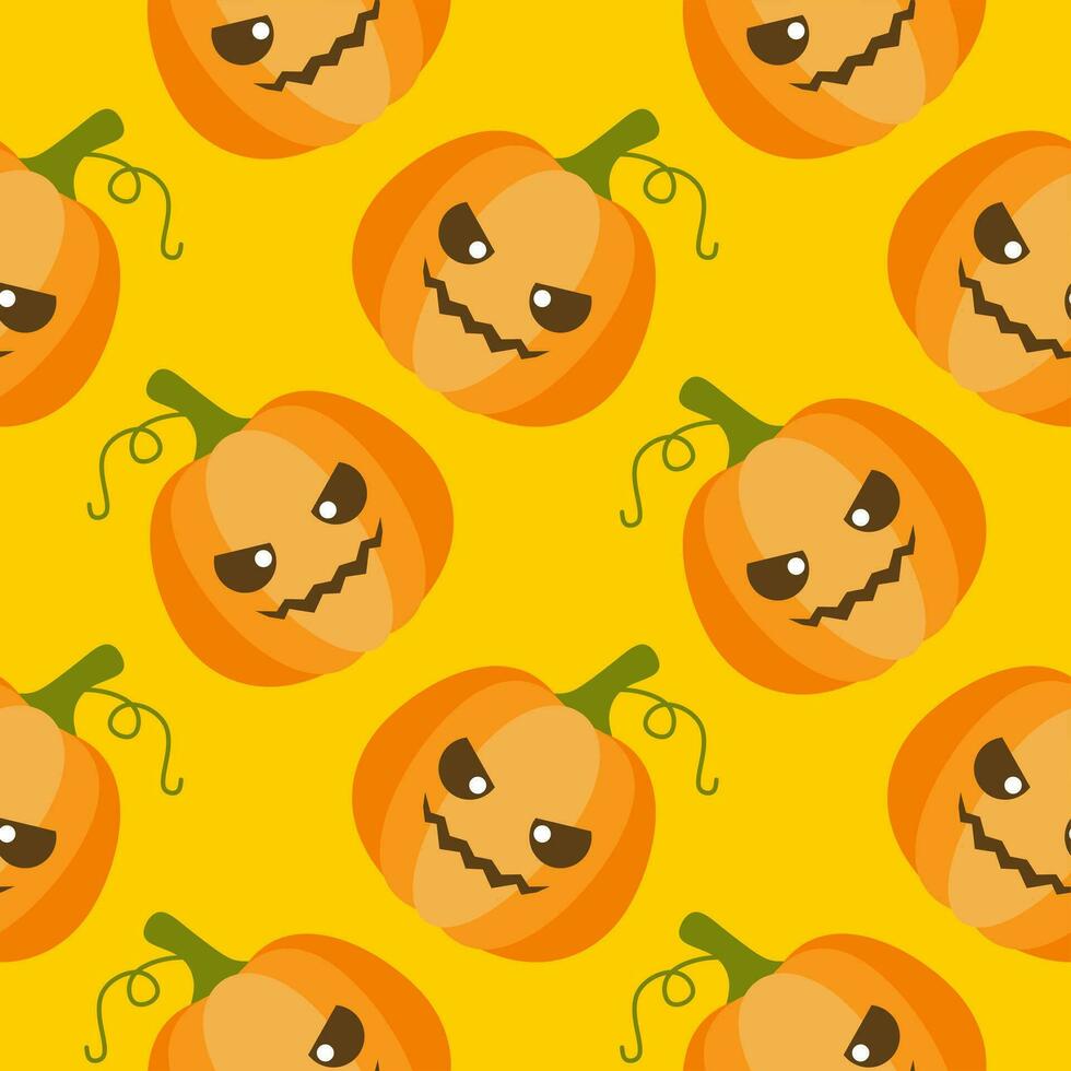 Halloween Jack-o-lantern seamless pattern. halloween pumpkin seamless pattern vector illustration