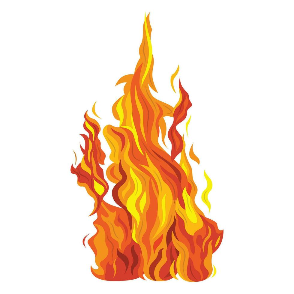 Fire flat illustration vector