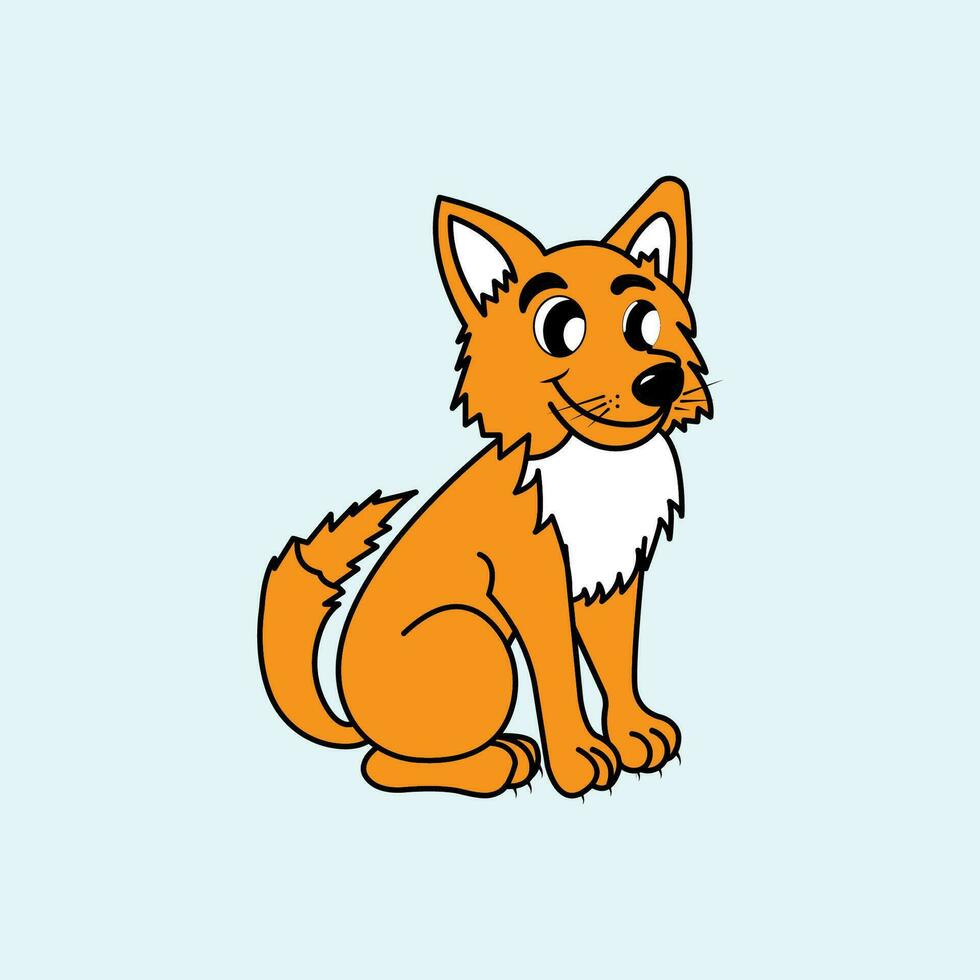 Cute Dog Cartoon. vector illustration