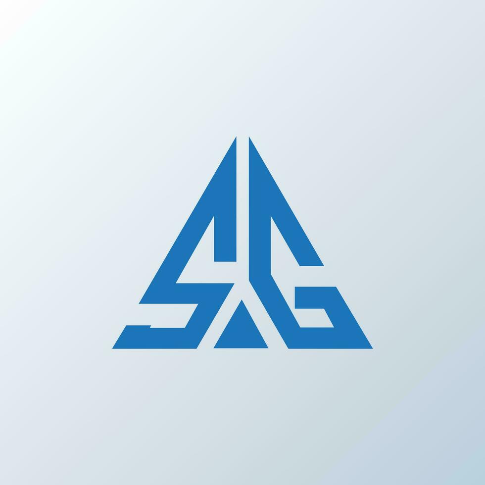 SG letter logo creative design. SG unique design. vector