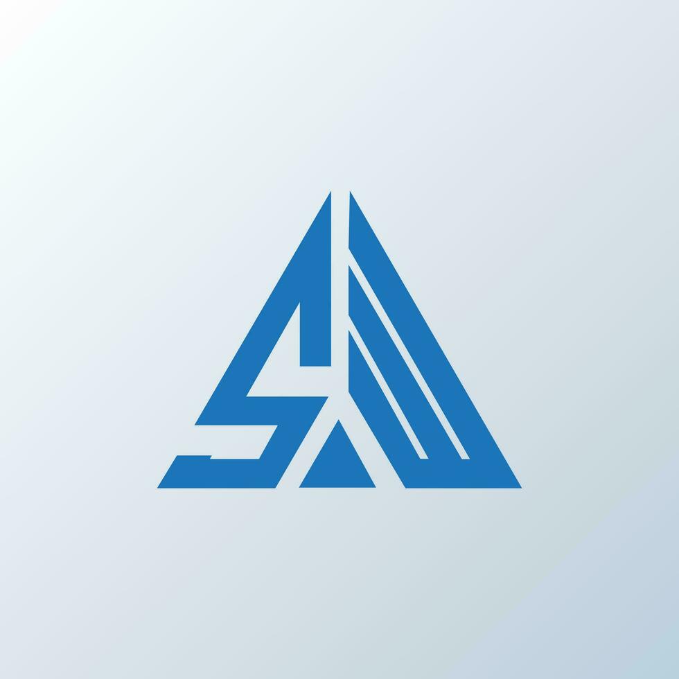 SW letter logo creative design. SW unique design. vector